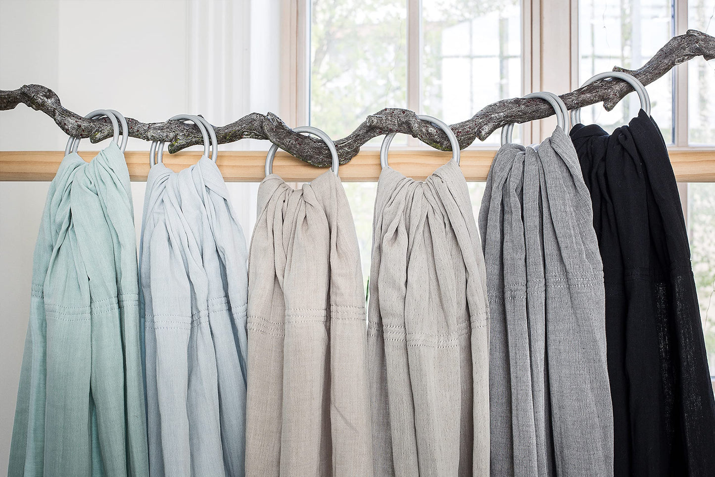 Ring Sling Baby Carrier - USA lab tested, 100% Natural Cotton Muslin, Breathable & Ergonomic Ring Sling Black