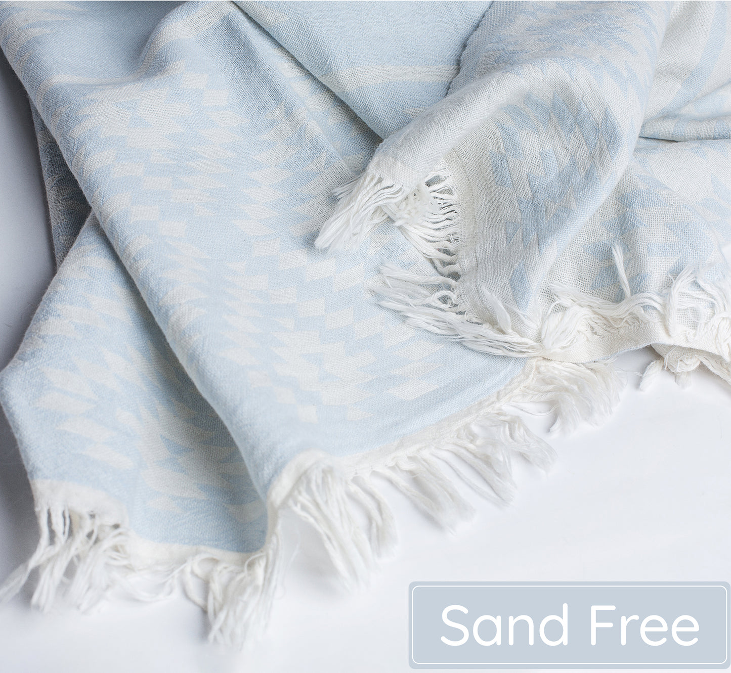 Aqua Color Turkish Beach Towels (35”x67”) Lightweight, Quick drying and Sand Free Can be Used as Beach Blanket 100% Cotton Vintage Design