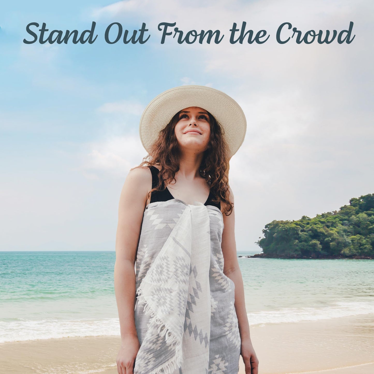 Premium 100% Cotton Turkish Towel – Vintage Light Grey, 35”x 67” – Quick Dry Beach Towel, Sand-Free, Lightweight – Ideal for Pool, Travel, and Everyday Use - Beach Accessories Must Haves