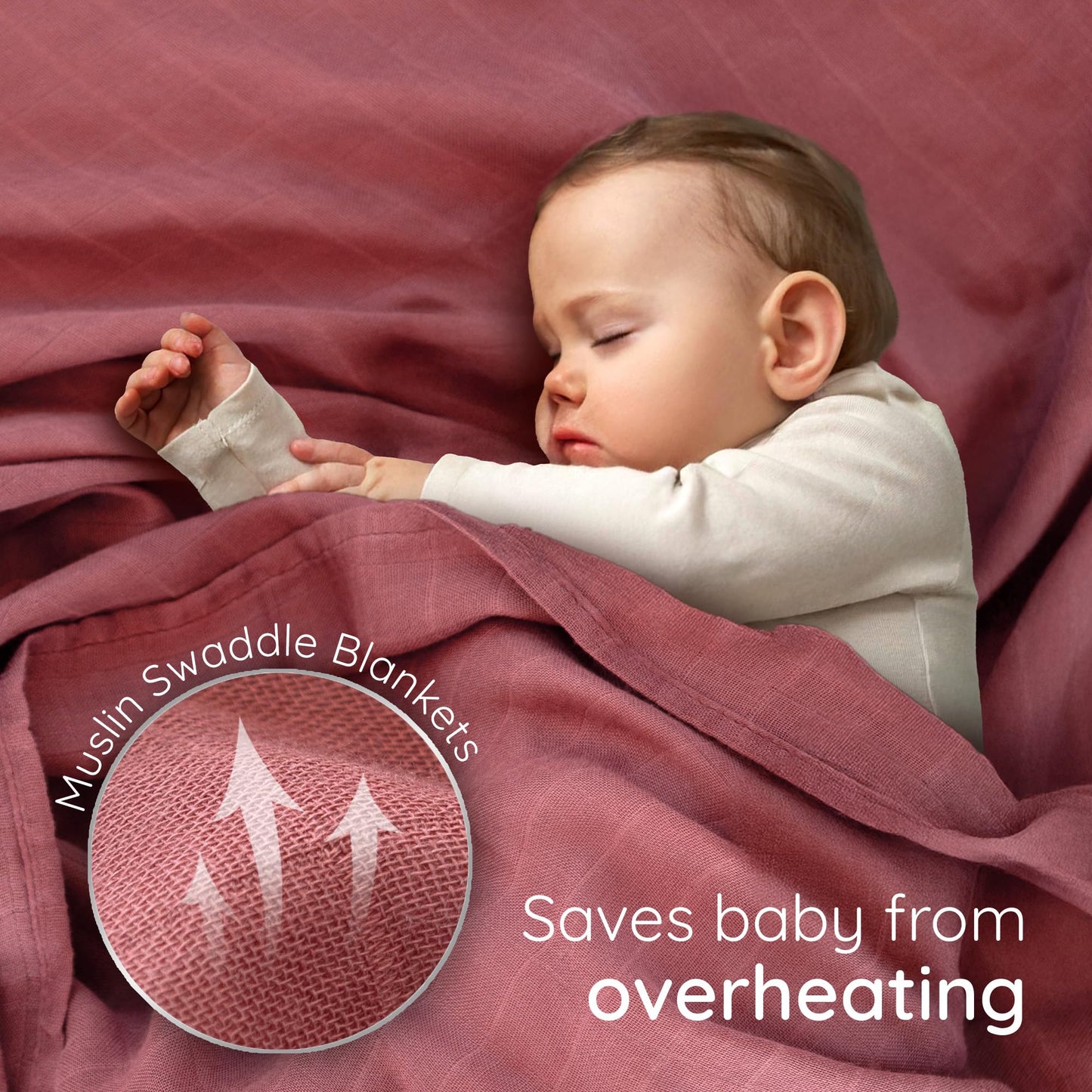 Swaddling Blankets for Newborn 4 Pack Extra Large 47x47 Inches Ultra Soft and Gentle Perfect as Muslin Baby Blankets Breathable Cotton Blend