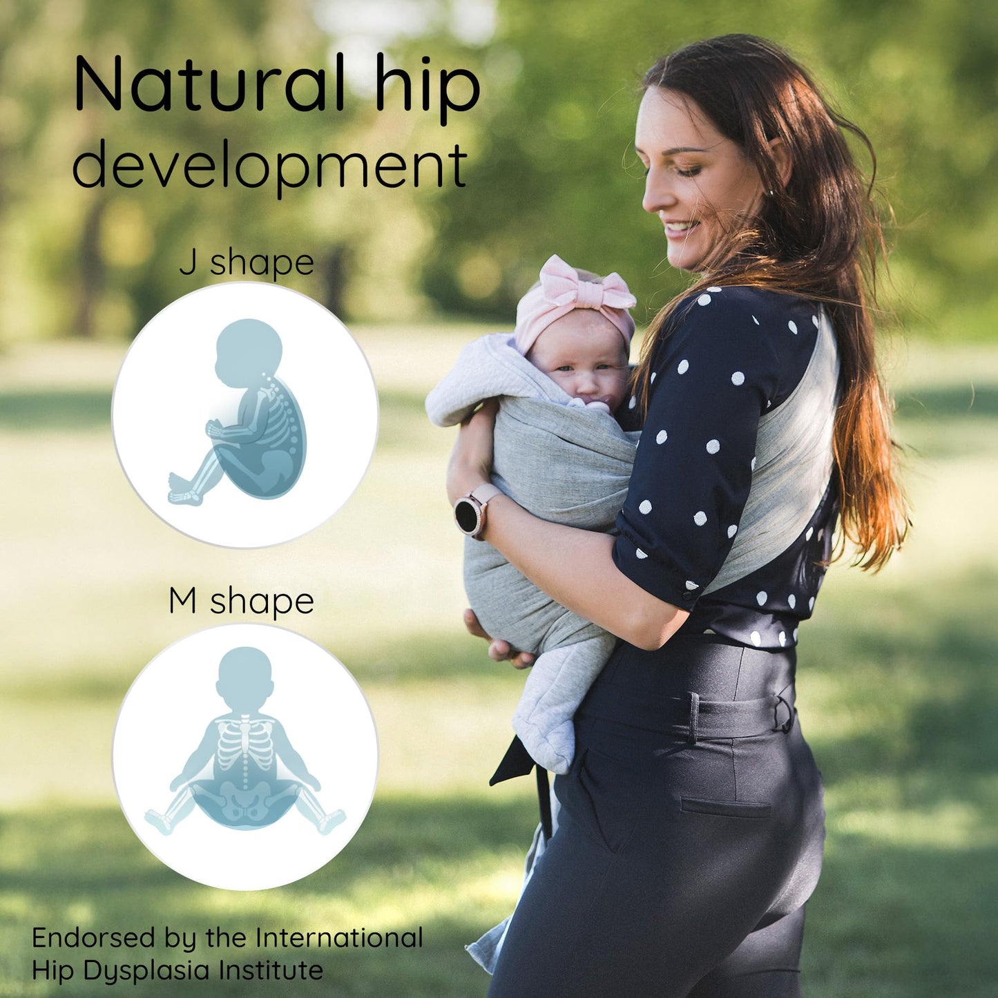 Ring Sling Baby Carrier - USA lab tested, 100% Natural Cotton Muslin, Breathable & Ergonomic Ring Sling Dark Grey