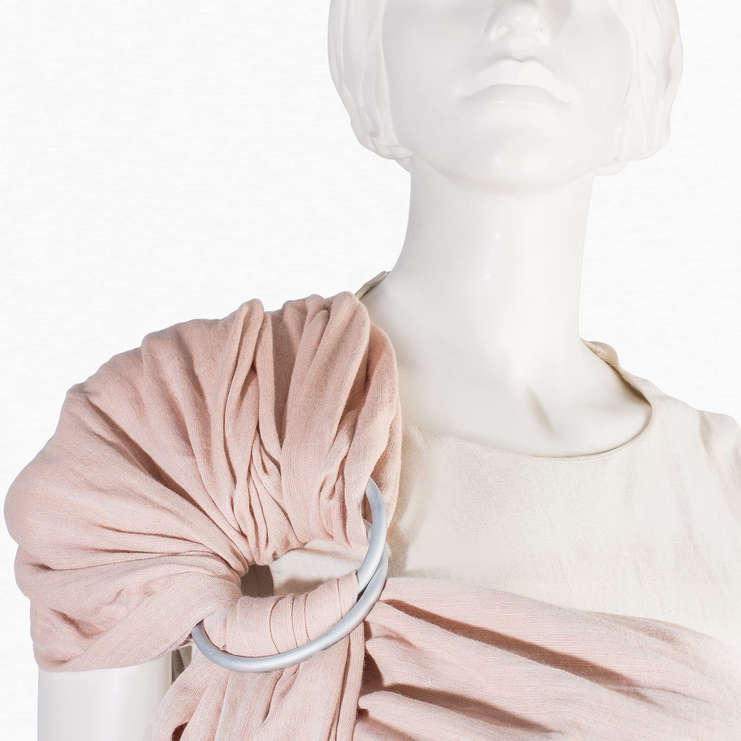 Ring Sling Baby Carrier - USA Lab Tested, 100% Natural Cotton Muslin, Breathable & Ergonomic Ring Sling Sunset Rose