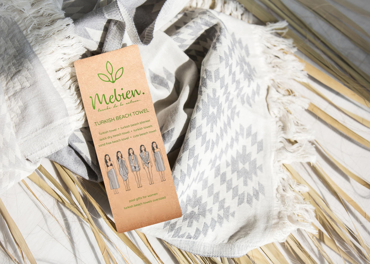 Premium 100% Cotton Turkish Towel – Vintage Light Grey, 35”x 67” – Quick Dry Beach Towel, Sand-Free, Lightweight – Ideal for Pool, Travel, and Everyday Use - Beach Accessories Must Haves