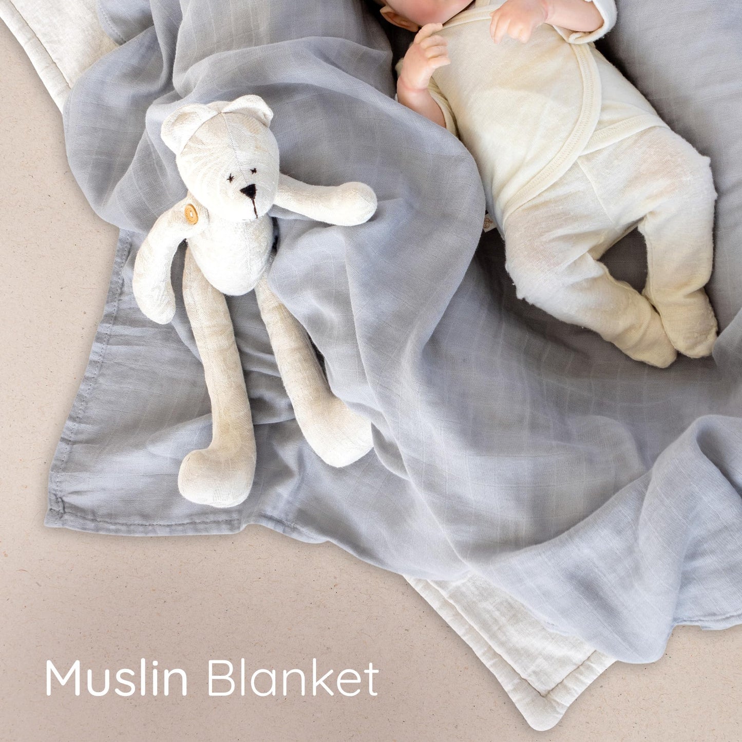 Swaddling Blankets for Newborn 4 Pack Extra Large 47x47 Inches Ultra Soft and Gentle Perfect as Muslin Baby Blankets Breathable Cotton Blend