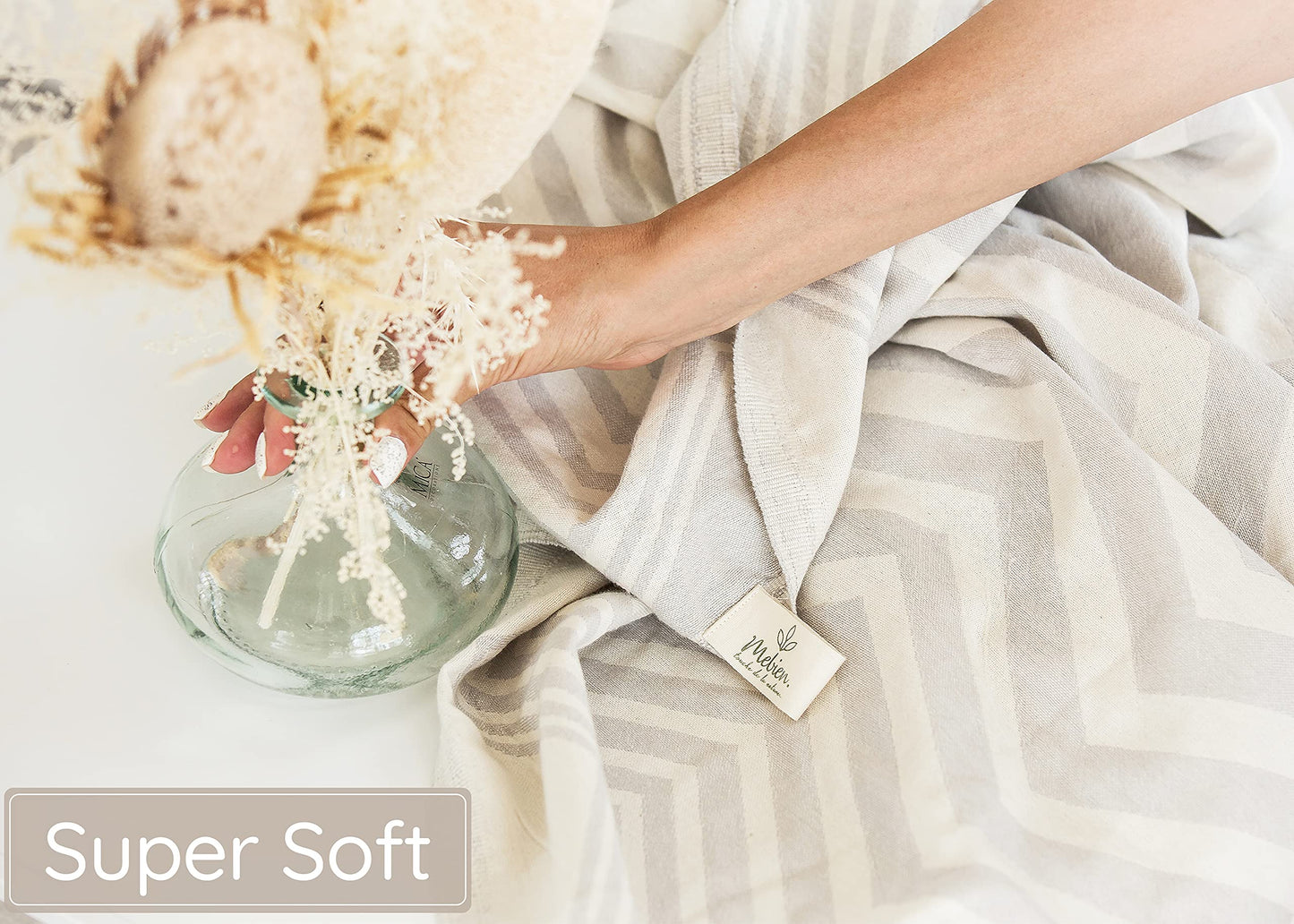 Premium Turkish Beach Towel (35”x 67”) – 100% Cotton, Lightweight, Quick Dry Towel, Sand-Free, Beach Blanket Waterproof Sandproof, Ocean Light Grey