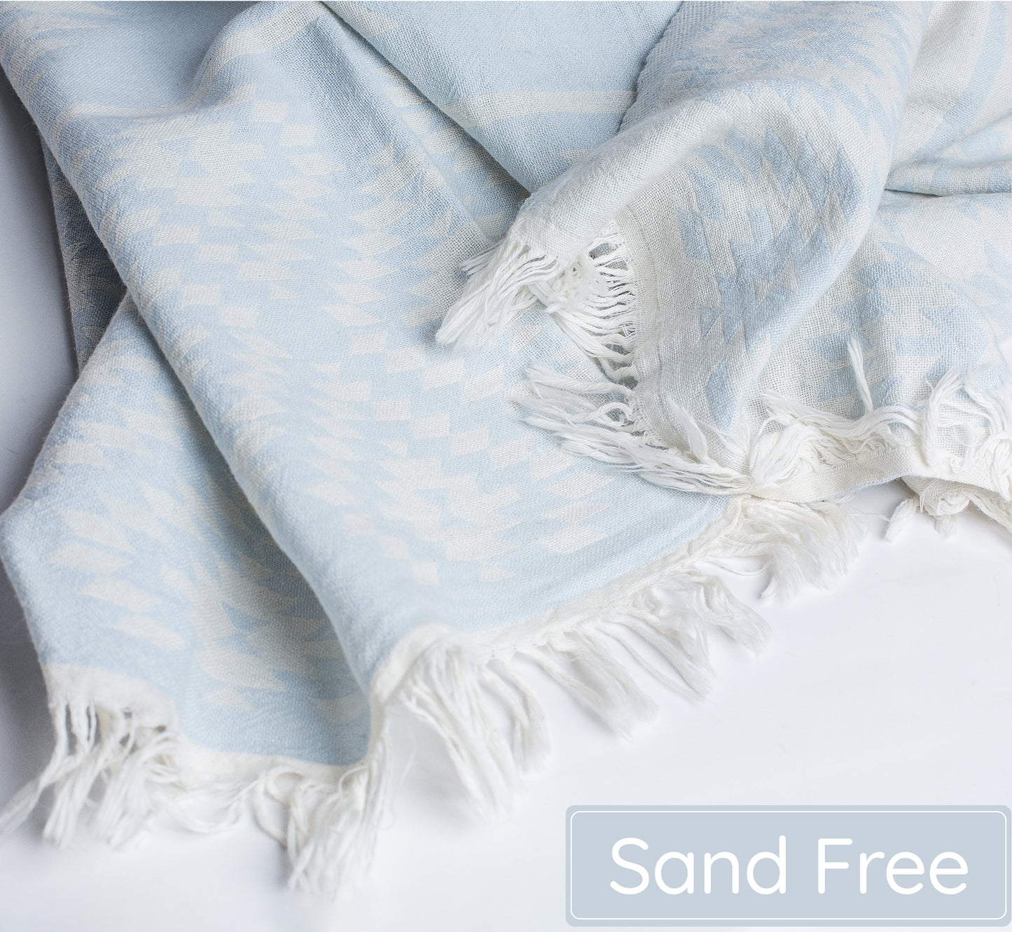 Aqua Color Turkish Beach Towels (35”x67”)  Lightweight, Quick drying and Sand Free Can be Used as Beach Blanket 100% Cotton Vintage Design