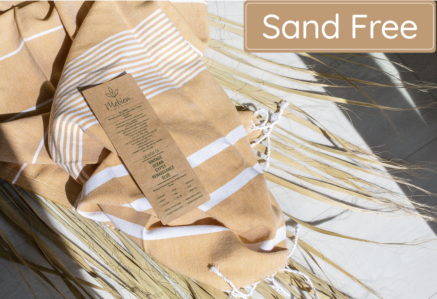 Orange Turkish Beach Towels (35”x67”)  Lightweight, Quick drying and Sand Free Can be Used as Beach Blanket 100% Cotton